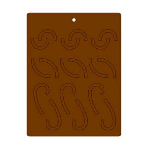תבנית לדקורציה בשוקולד קשתות שוקולד 1016